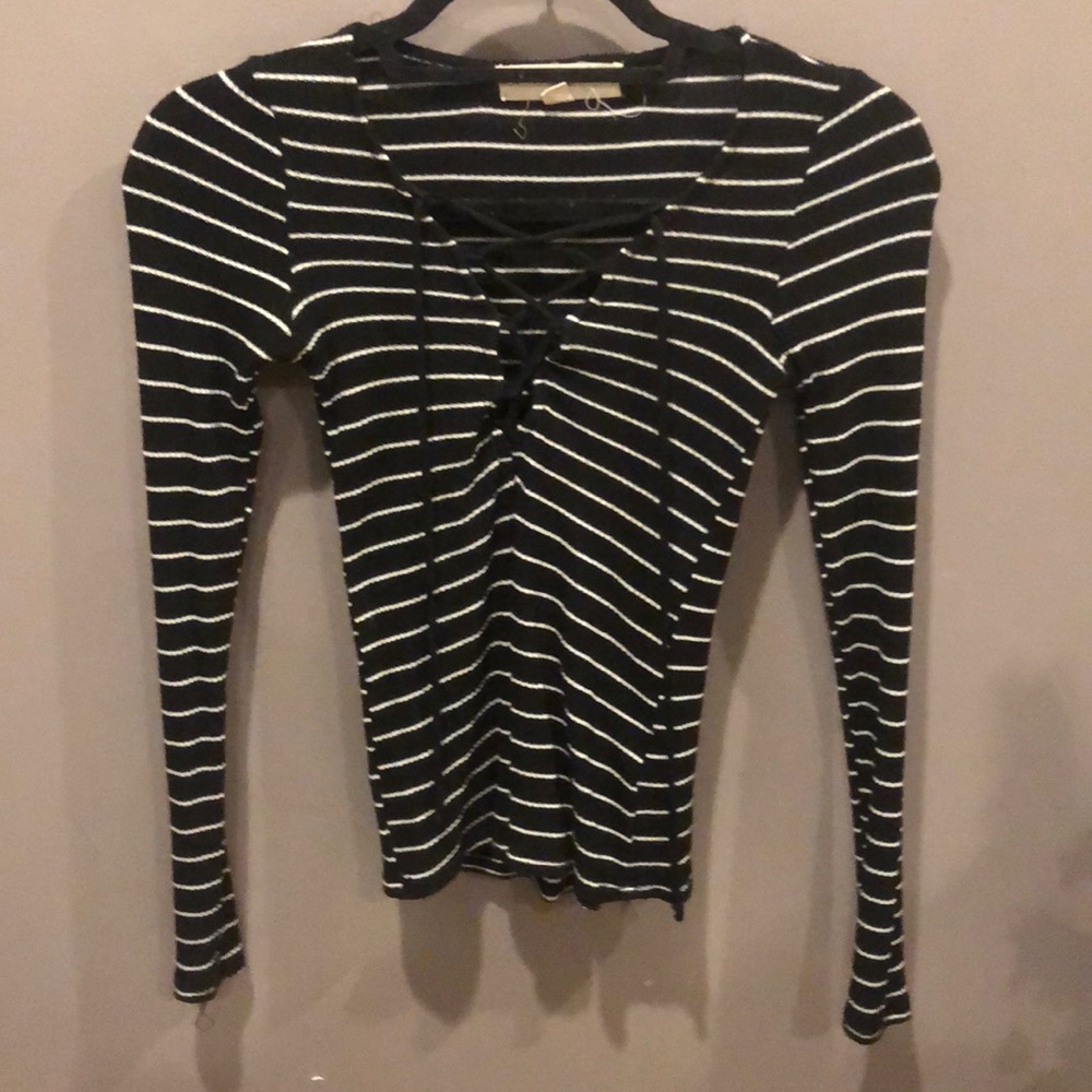 Black and white striped long sleeve from Urban